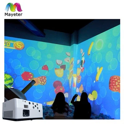 Jogos interativos de parede para projeção de parede interna