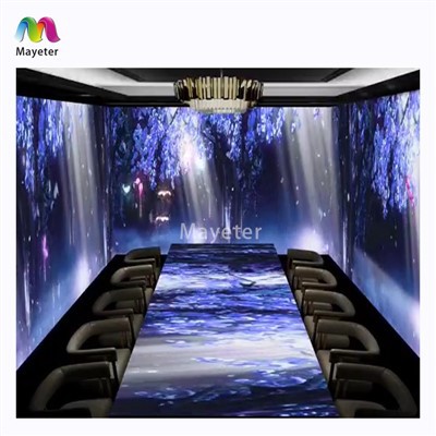 Mesa de jantar de restaurante imersiva Projeção interativa 3D holográfica imersiva